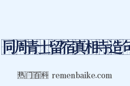 同周青士留宿真相寺造句是什么意思的图片